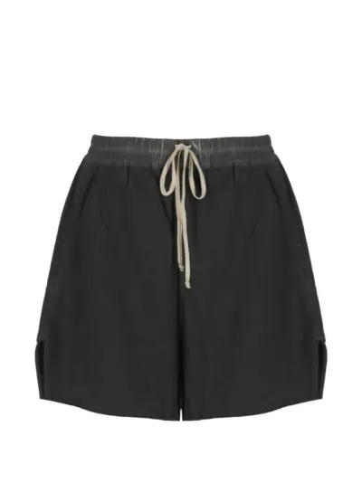 Rick Owens DRKSHDW drawstring-waist rear-zip shorts - Black