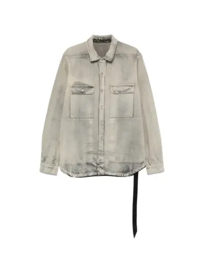 Rick Owens DRKSHDW faded denim jacket - Grey