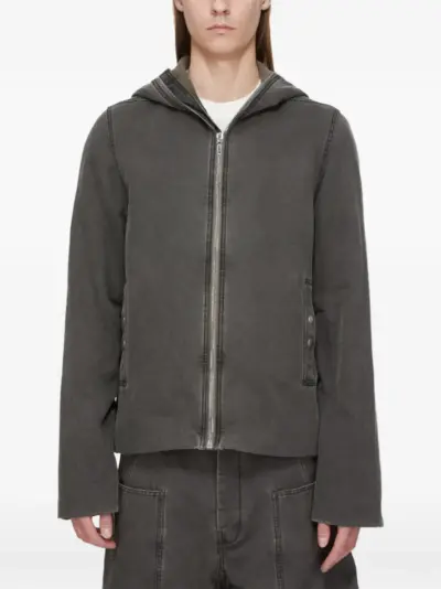 Rick Owens DRKSHDW hooded zip-up jacket - Grey