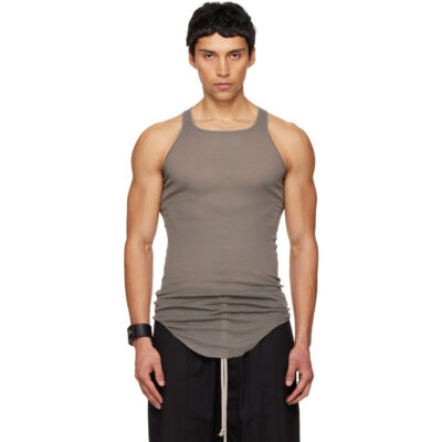 Rick Owens Gray Temple Basic Rib Tank Top