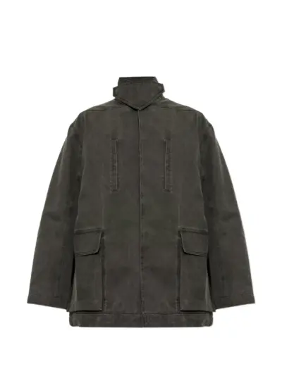 Rick Owens Mac high-neck denim jacket - Grey