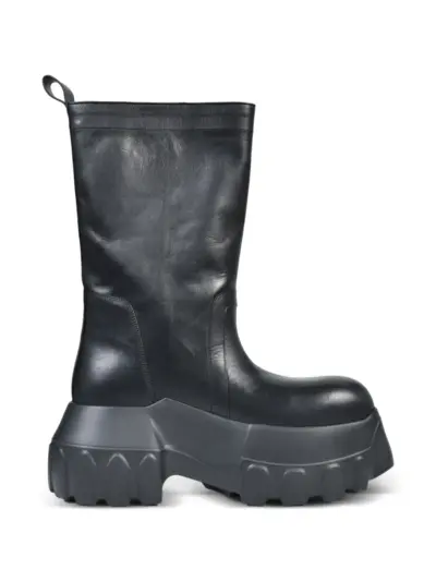 Rick Owens Mega Tractor leather boots - Black