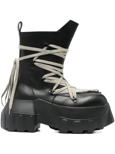 Rick Owens Megalaced Mega Tractor boots - Black