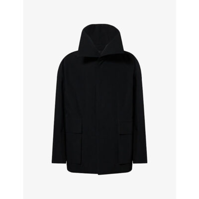 Rick Owens Mens Rick Owens Dracucollar Mid-Length Woven Jacket