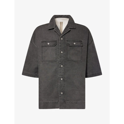 Rick Owens Mens Rick Owens Drkshdw Tommy Relaxed-Fit Denim Shirt