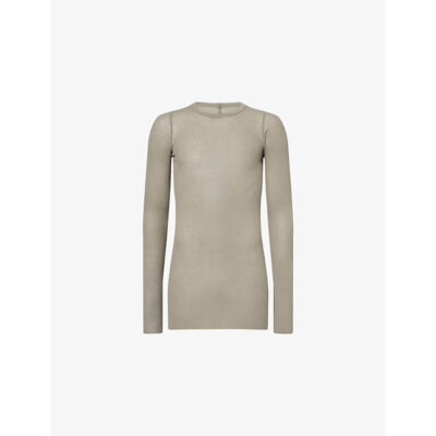 Rick Owens Mens Rick Owens Long Ribbed Long-Sleeve T-Shirt