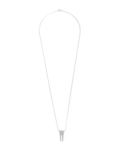 Rick Owens Open Trunk necklace - Silver