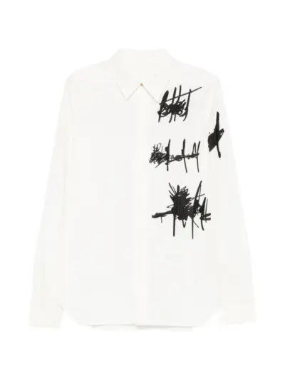 Rick Owens Rev embroidered shirt - White