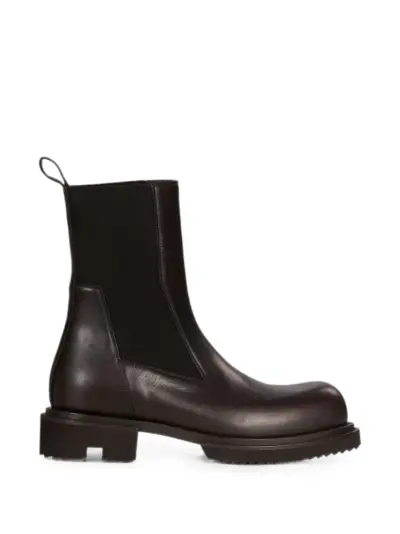 Rick Owens Tower Beatle Gabe boots in washed calf leather - Brown