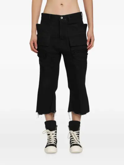 Rick Owens Tower Bolan cargo cropped jeans - Black
