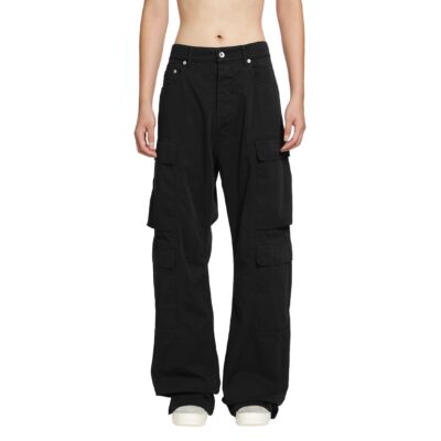 Rick Owens Tower Double Cargo Jeans in Cotton Twill