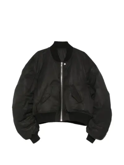 Rick Owens Tower Secchia flight jacket in cotton nylon faille - Black