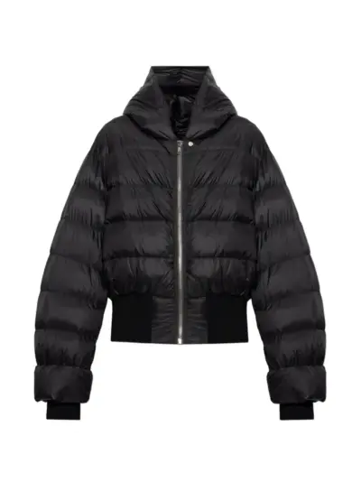 Rick Owens Tower hooded-padded jacket - Black