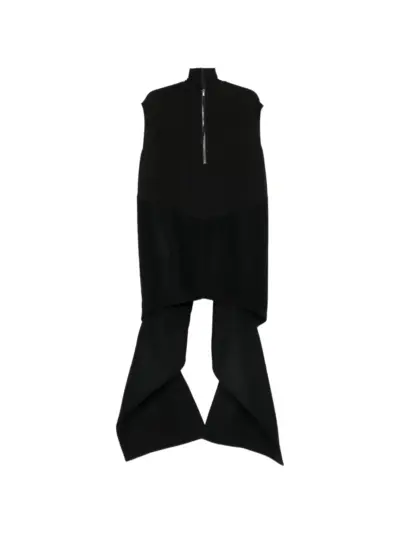 Rick Owens asymmetric panelled sweater - Black