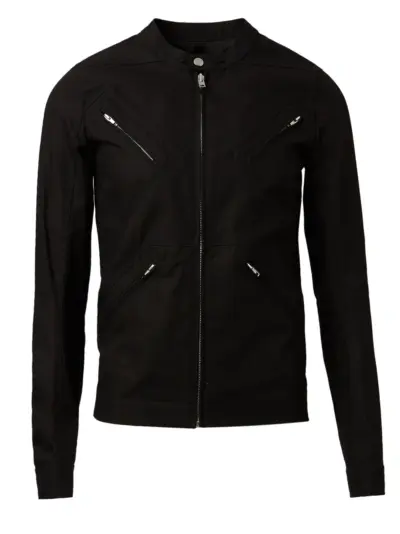 Rick Owens band collar jacket - Black