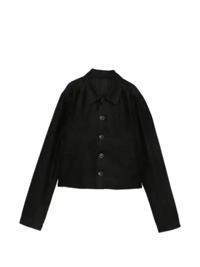 Rick Owens cropped button-up jacket - Black