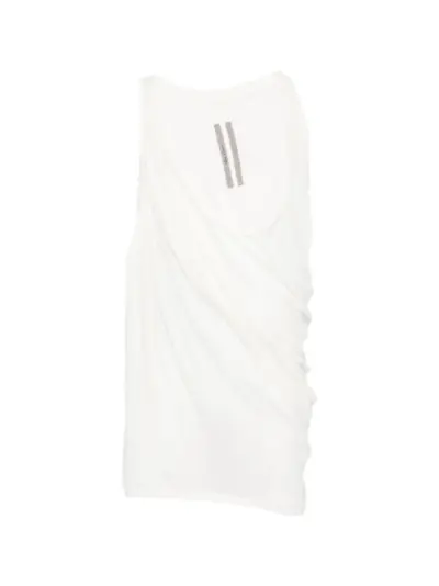 Rick Owens draped sleeveless tank top - White