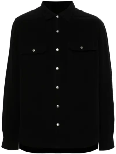 Rick Owens felted shirt jacket - Black
