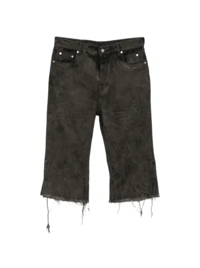 Rick Owens frayed cropped jeans - Brown