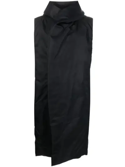 Rick Owens hooded gilet coat - Black