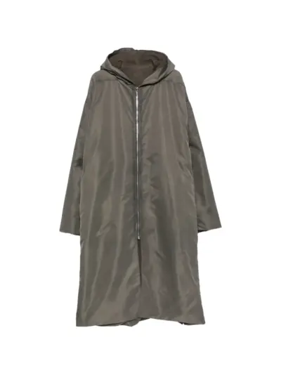 Rick Owens hooded zip-up coat - Grey