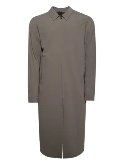 Rick Owens long-sleeve zip-up coat - Brown