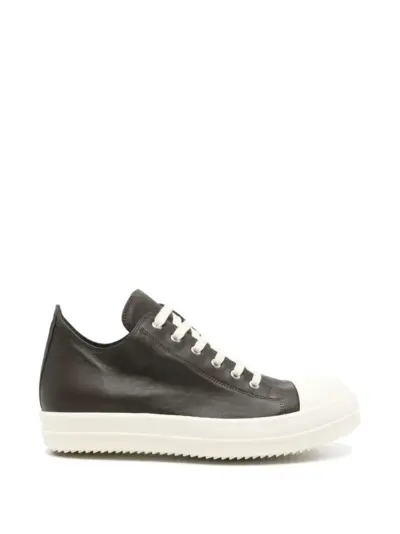 Rick Owens low-top leather sneakers - Brown