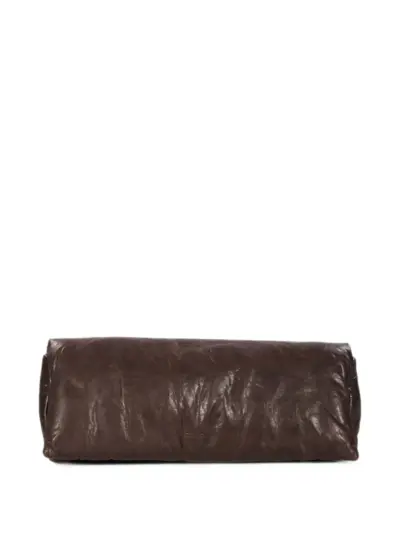 Rick Owens padded leather clutch bag - Brown