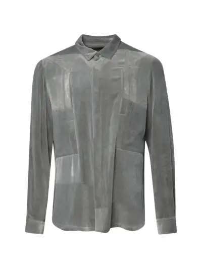 Rick Owens pocket velvet shirt - Grey