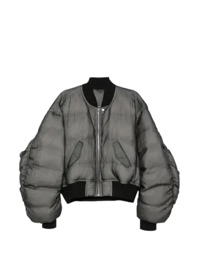 Rick Owens quilted ripstop bomber jacket - Grey