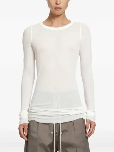 Rick Owens rib long sleeve t-shirt - White