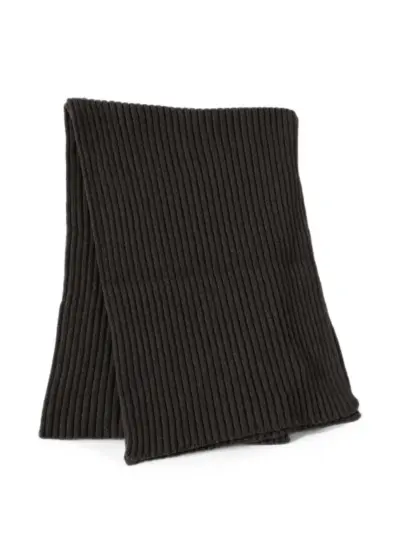 Rick Owens ribbed-knit long scarf - Black