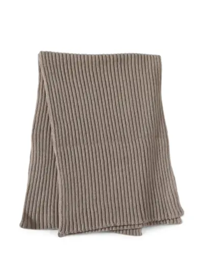 Rick Owens ribbed-knit scarf - Neutrals