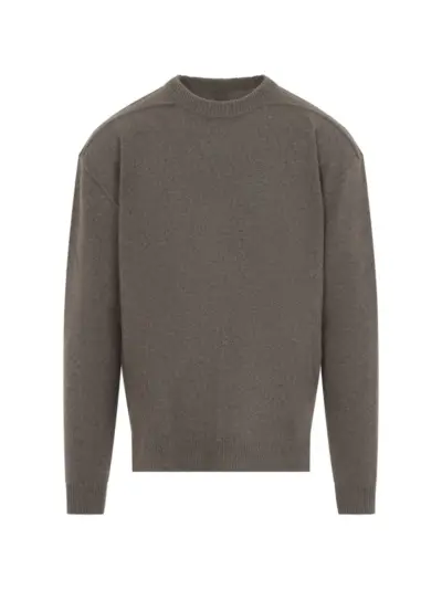 Rick Owens ribbed-trim side-slit sweater - Grey