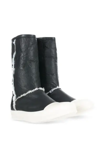 Rick Owens shearling-trim ankle boots - Black