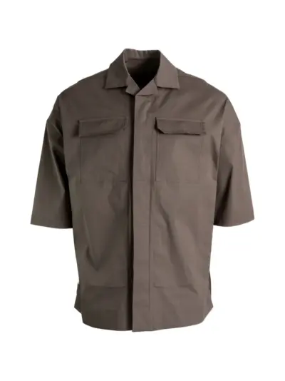 Rick Owens short-sleeved flap-pockets shirt - Grey