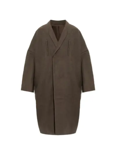 Rick Owens wool-blend double-breasted coat - Brown