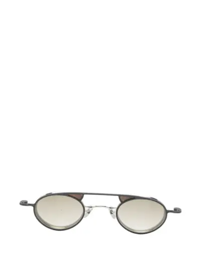 Rigards Ziggy Chen clip-on round-frame glasses - Silver