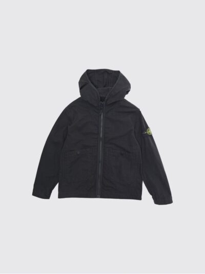 STONE ISLAND JUNIOR Cotton Jacket With Hood