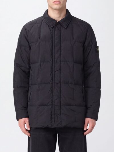 STONE ISLAND Padded Down Jacket in Recycled Nylon with Iconic Compass Logo
