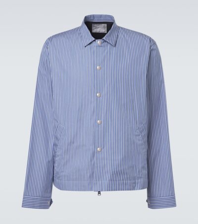 Sacai Striped cotton poplin blouson jacket