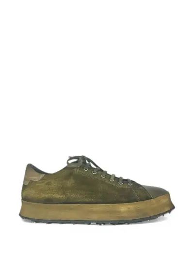 Shoto distressed-effect platform sneakers - Green
