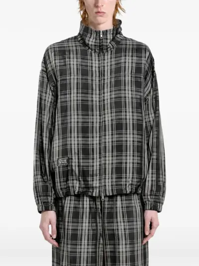 Song For The Mute check hooded jacket - Black