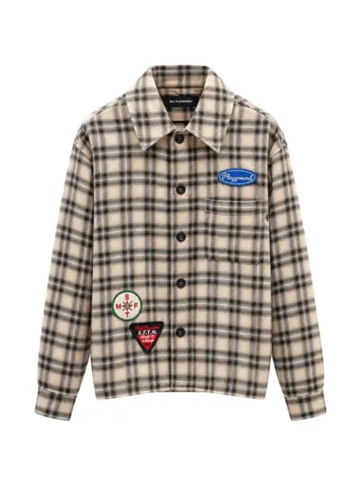 Song For The Mute check patch-detail jacket - Neutrals