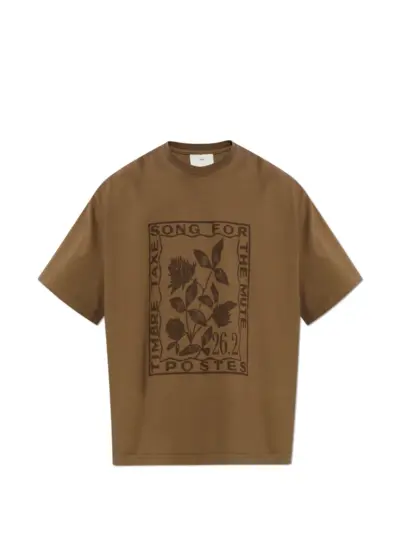 Song For The Mute graphic-print T-shirt - Brown
