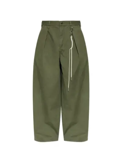 Song For The Mute pleated loose fit trousers - Green