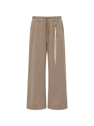 Song For The Mute strap-detail drawstring-waist track pants - Neutrals