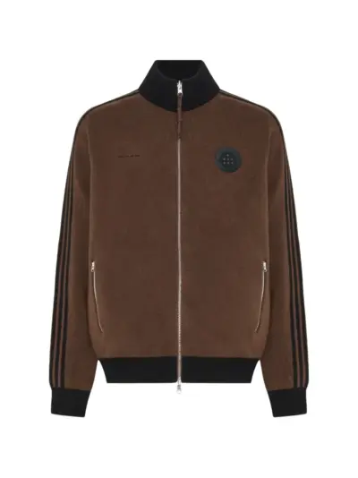 Song For The Mute x Adidas Adi008 logo-patch zip-up jacket - Brown
