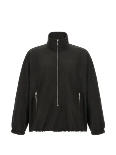 Song For The Mute zip-up high-neck sweater - Grey