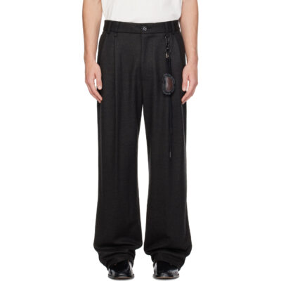 Song for the Mute Gray Double Pleated Trousers